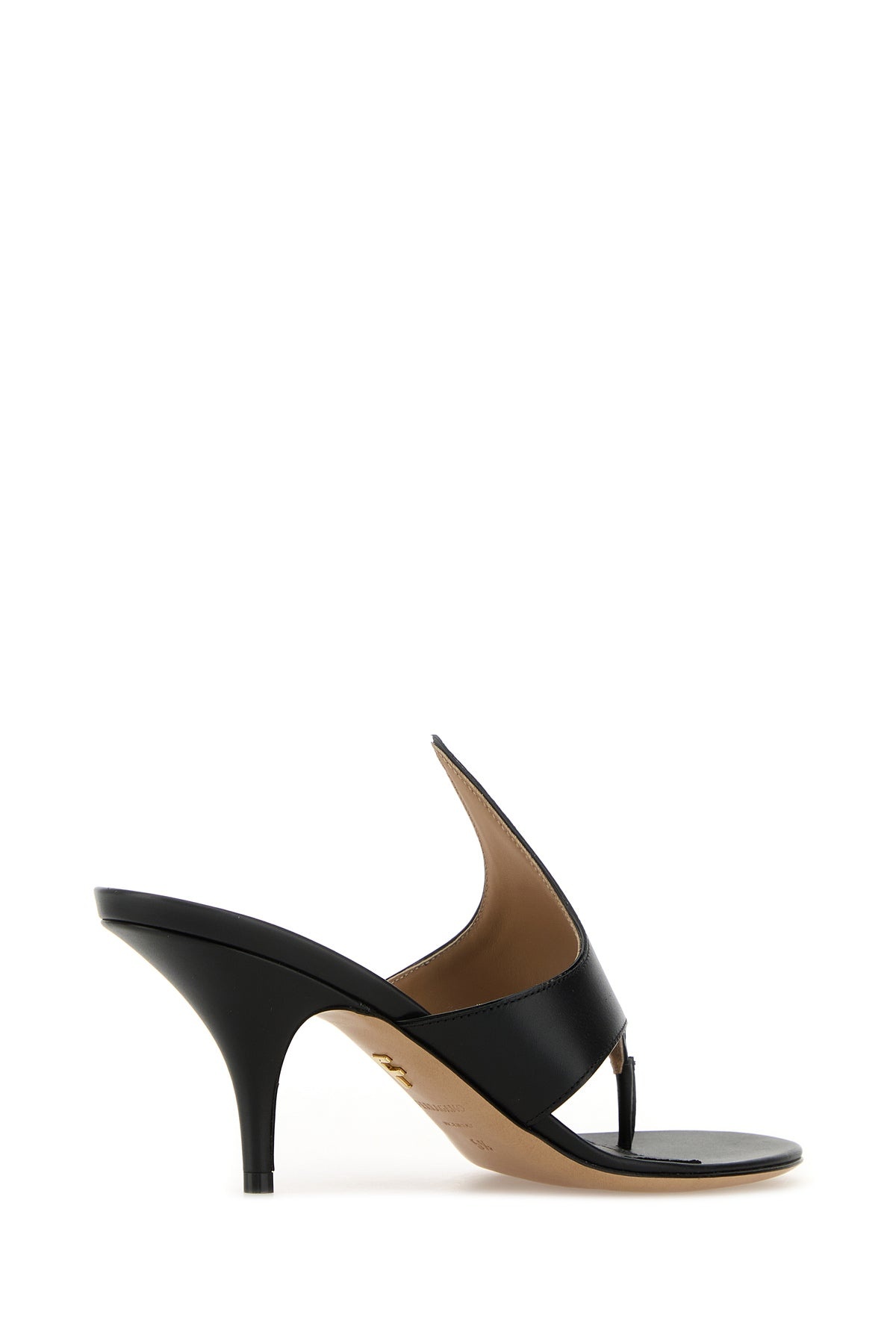 Black leather Lyrai thong mules - 3
