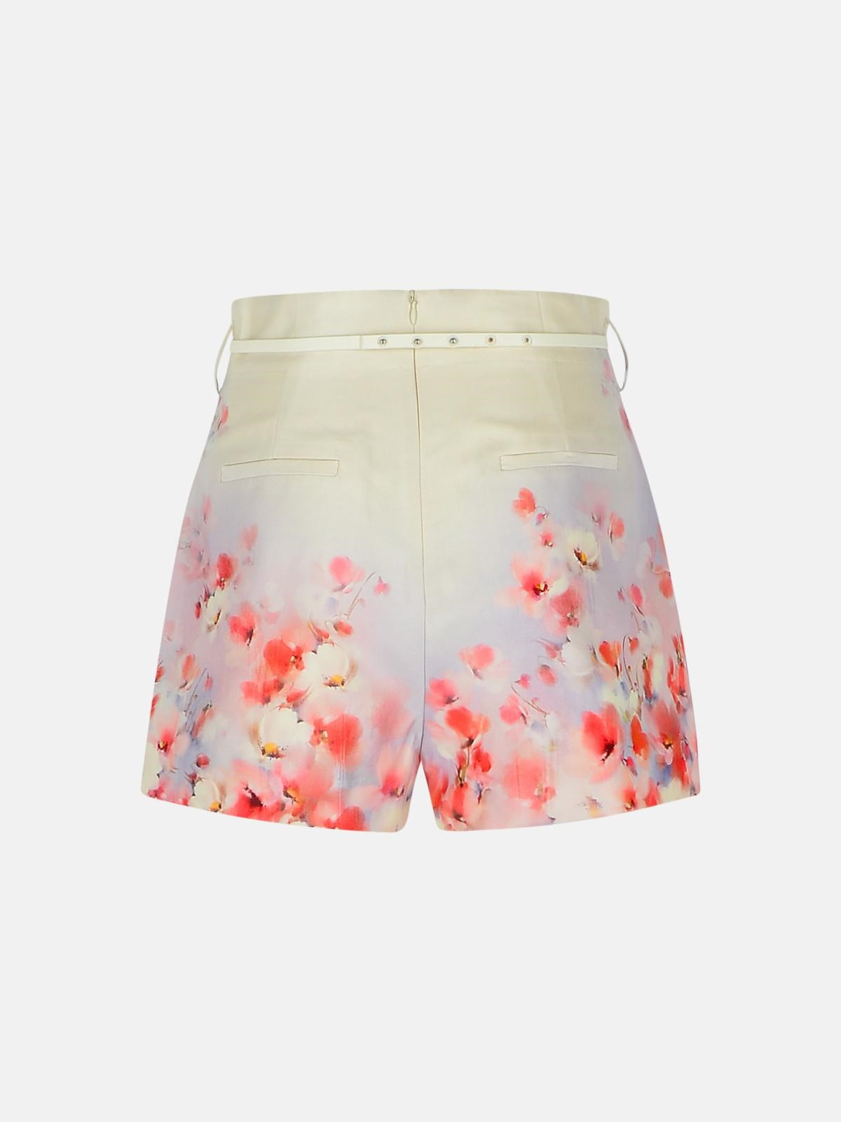 'CRUSH SMOCK' MULTICOLOR SILK BLEND SHORTS - 3
