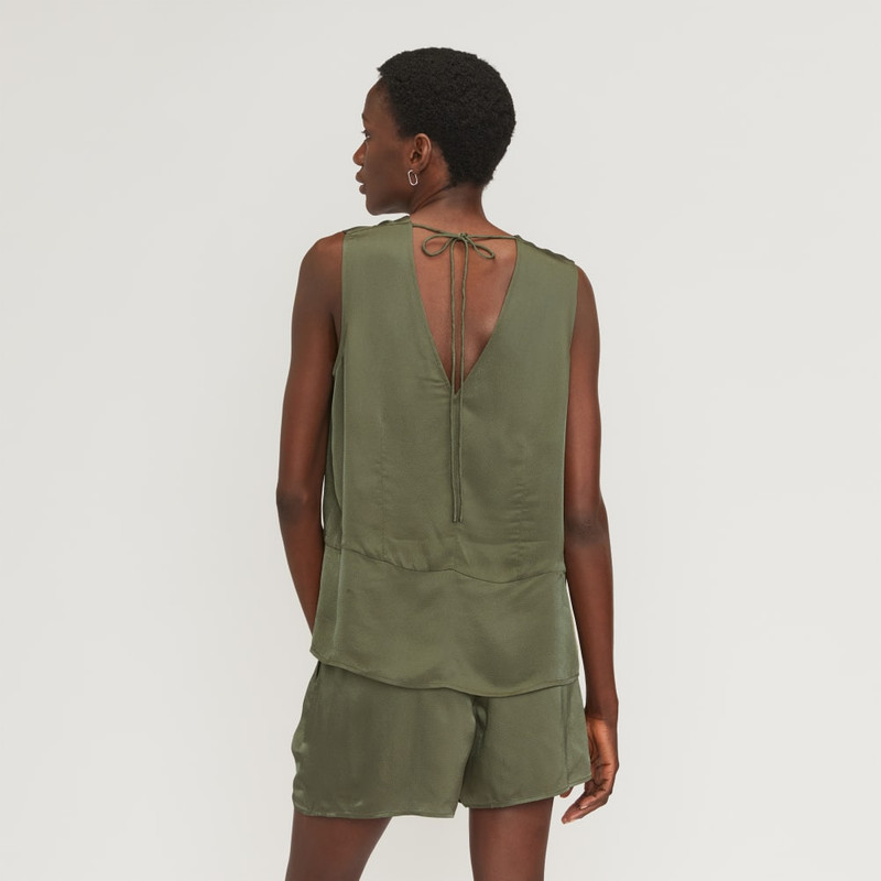THE SATIN V-NECK TOP 3