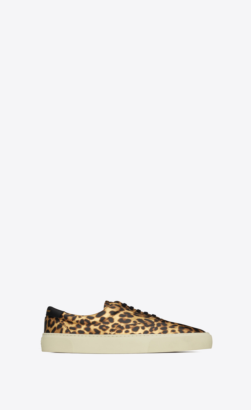 venice sneakers in shiny leopard-print leather 1