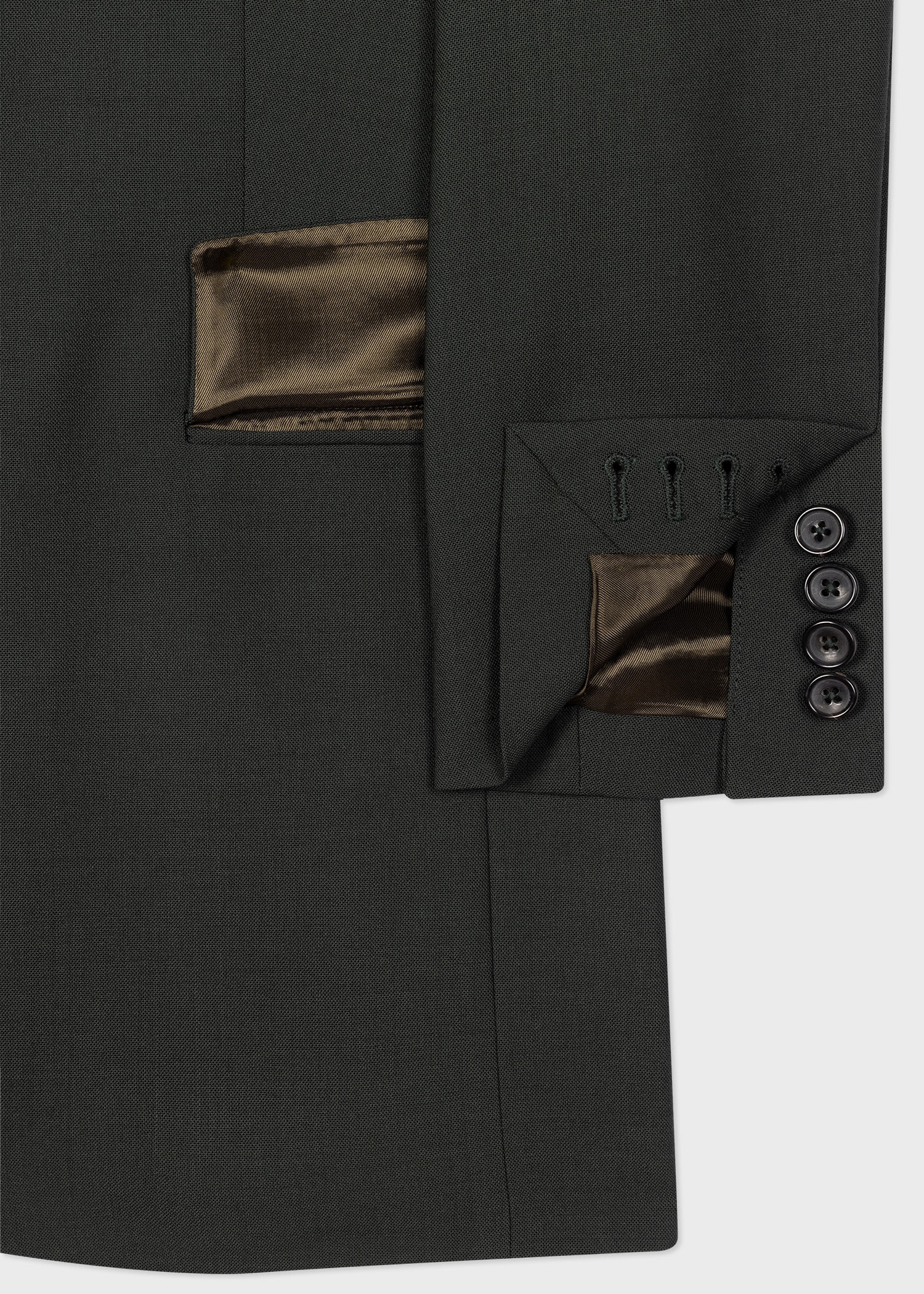 Dark Grey Wool-Hopsack Blazer - 3