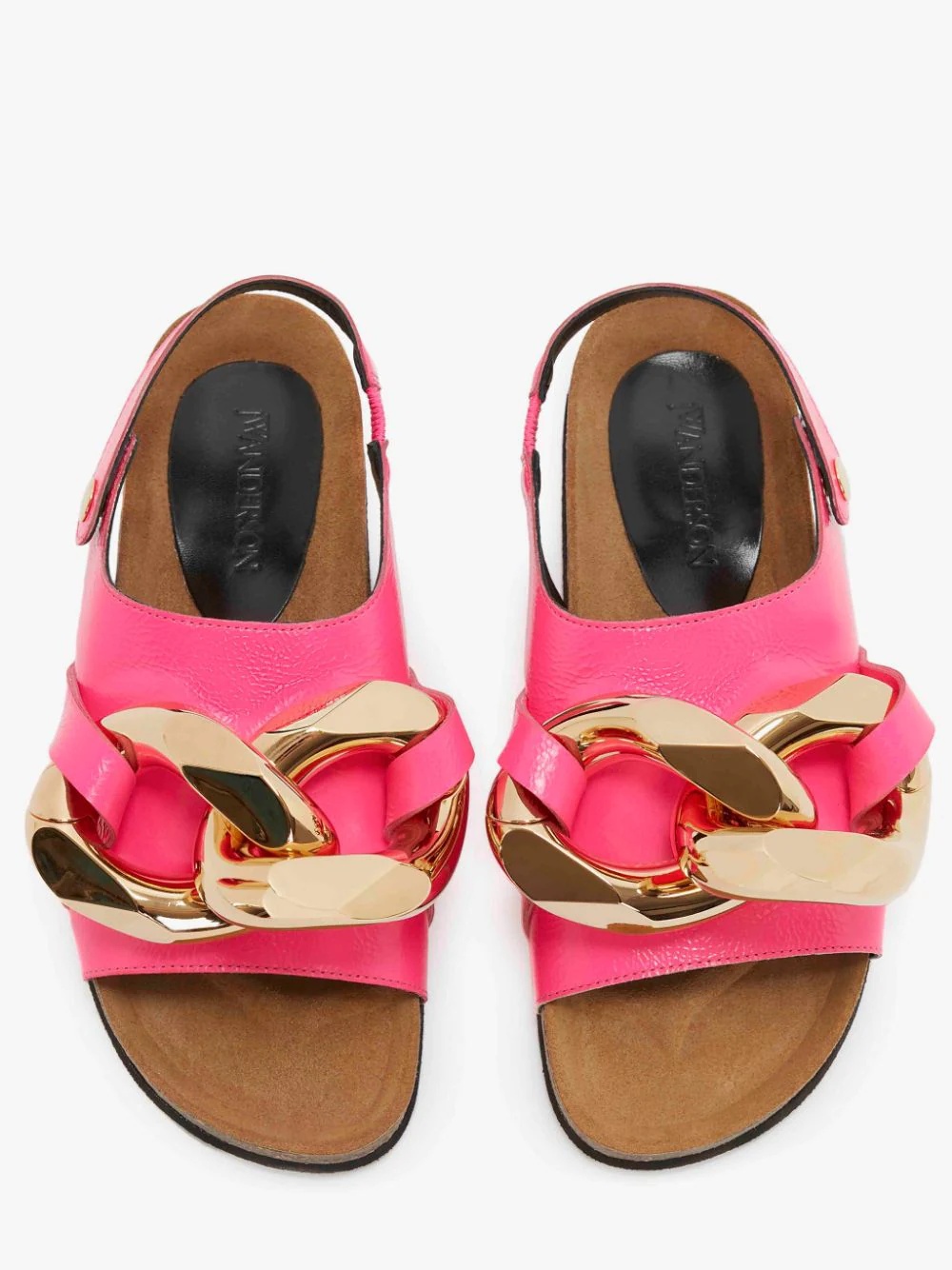 WOMEN'S CHAIN FLAT SANDALS WITH SNAP - 4