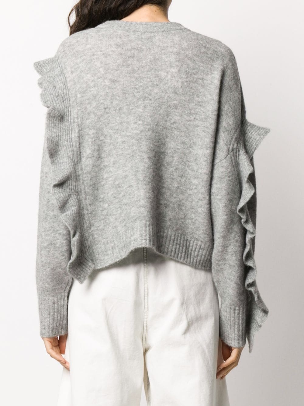 cropped ruffled jumper - 4