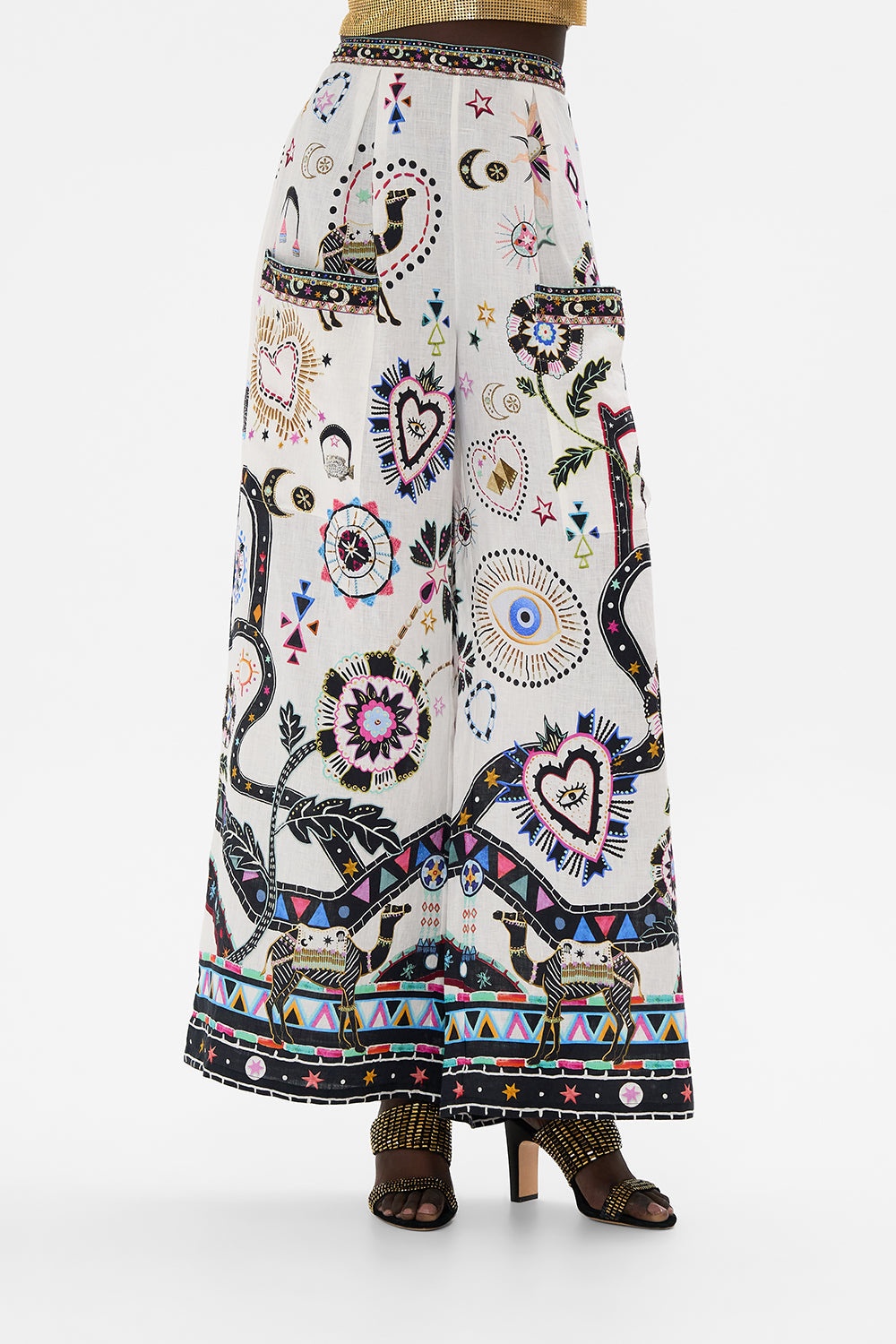 WIDE LEG TROUSER WITH FRONT POCKETS - 5