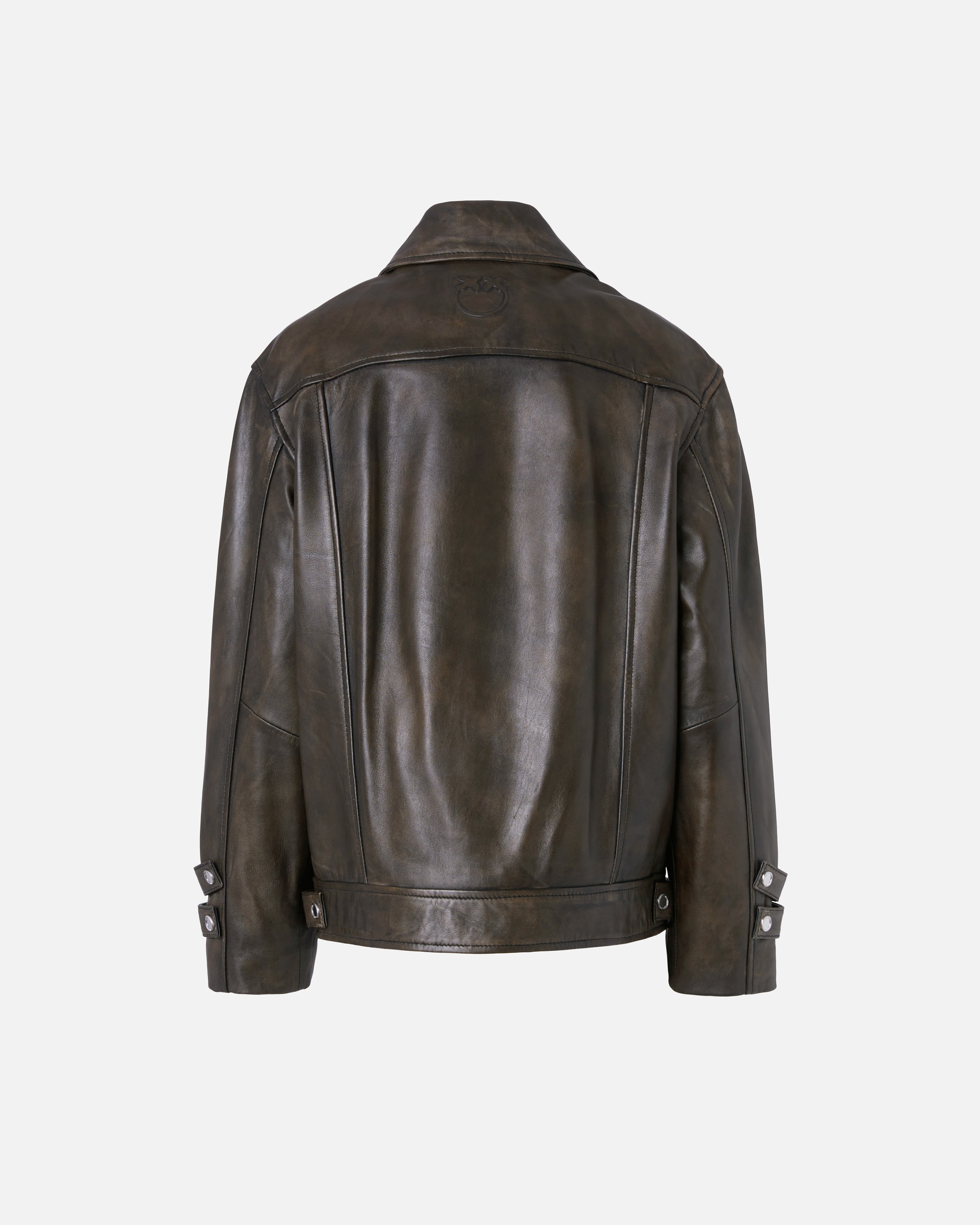 OLD-EFFECT LEATHER JACKET - 6