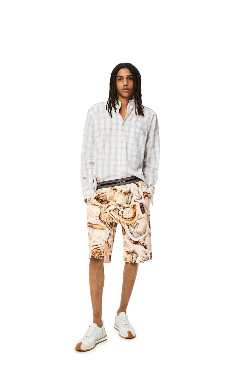 Loewe Oyster ribbed shorts in cotton outlook