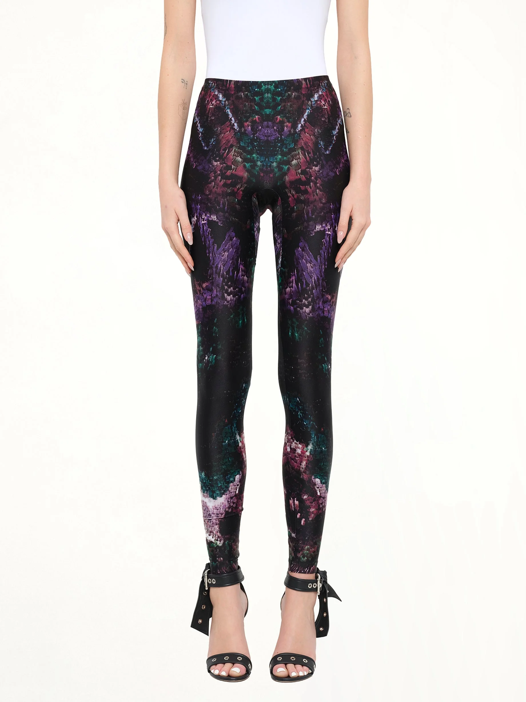 Alexander McQueen Leggings in Black/Green - 1
