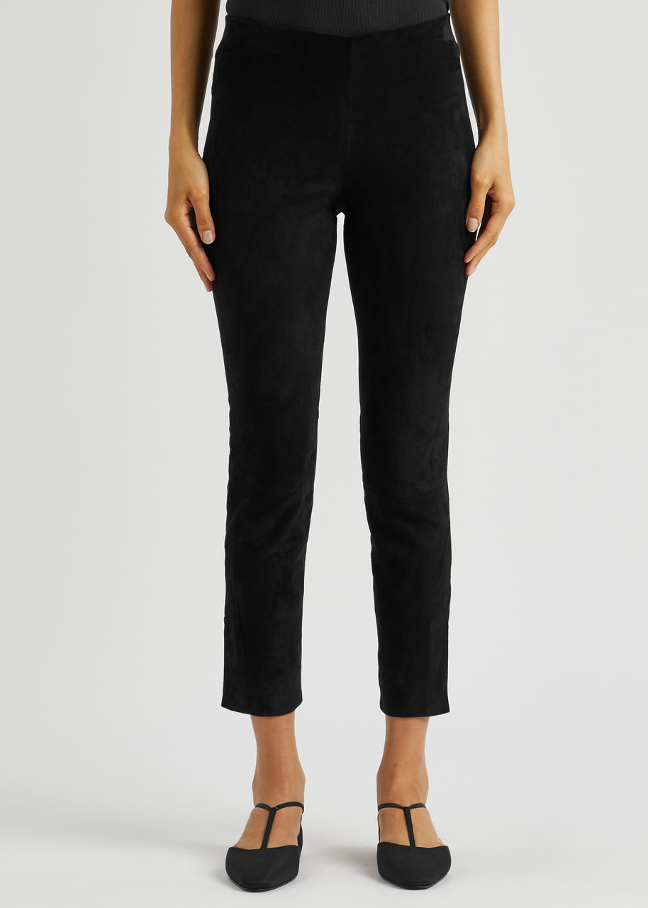 Split-cuff suede trousers - 2