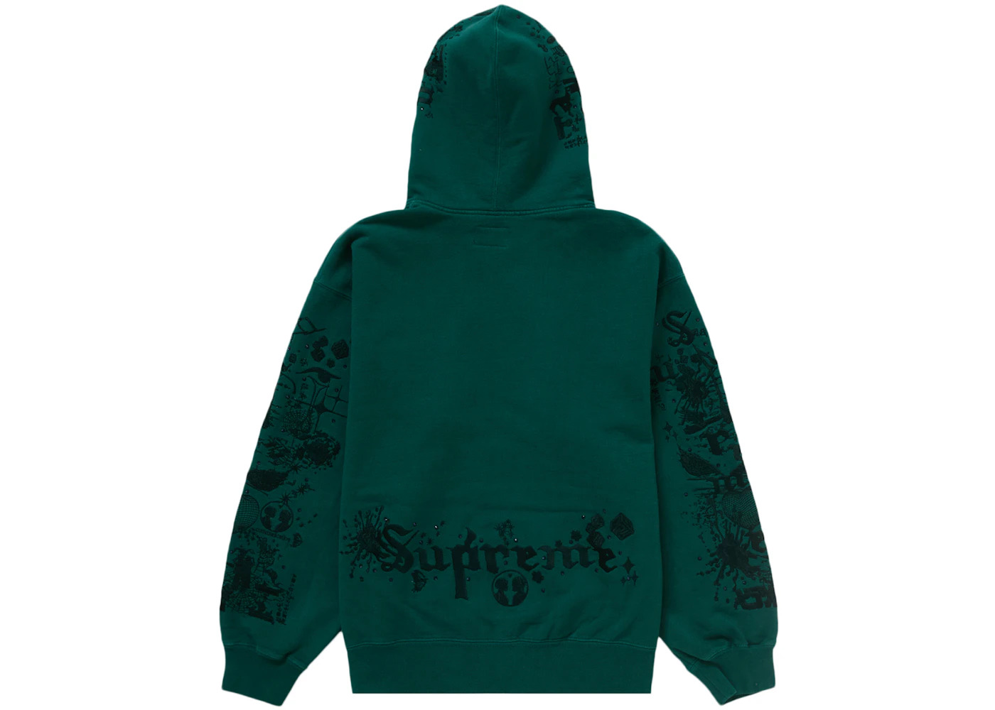Supreme AOI Zip Up Hooded Sweatshirt Teal - 2