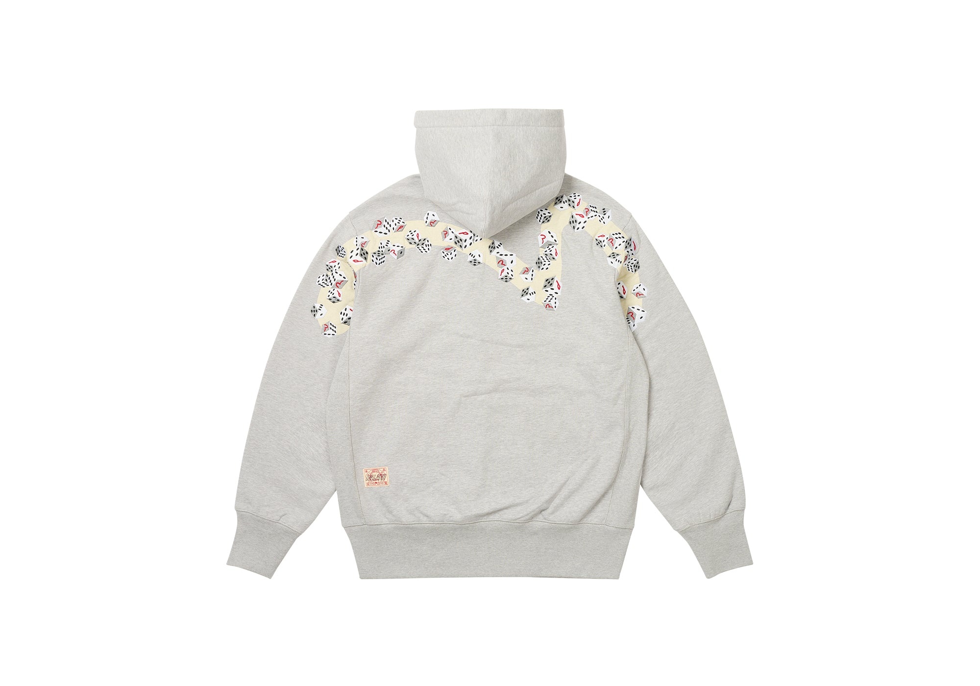 PALACE EVISU ZIP HOOD GREY MARL - 2
