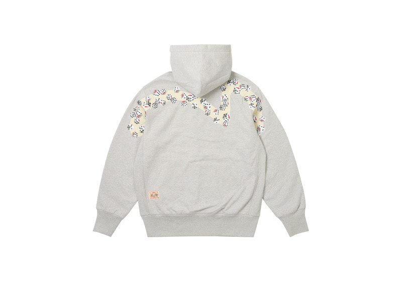 PALACE PALACE EVISU ZIP HOOD GREY MARL outlook