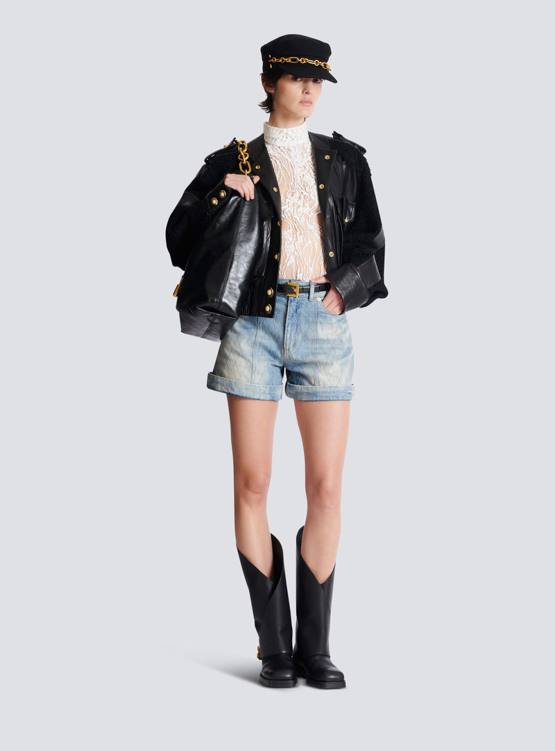 Balmain Long-sleeved lace body outlook