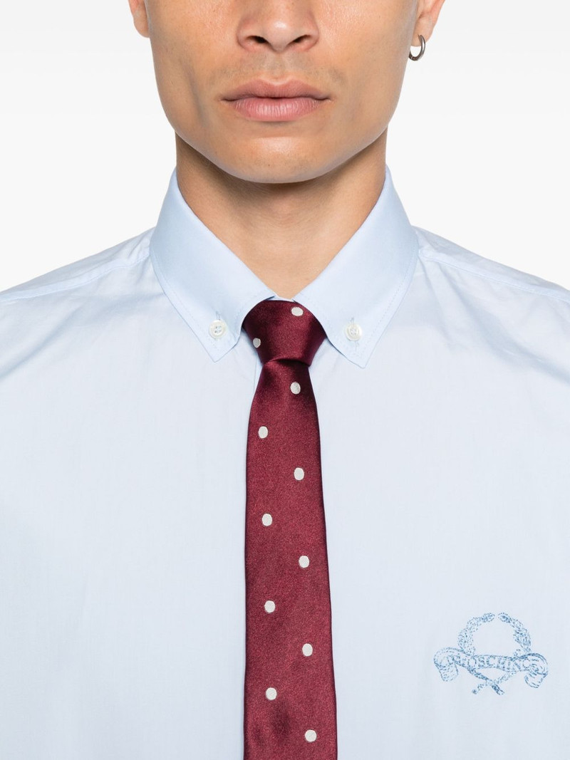 logo-embroidered long-sleeved shirt 5