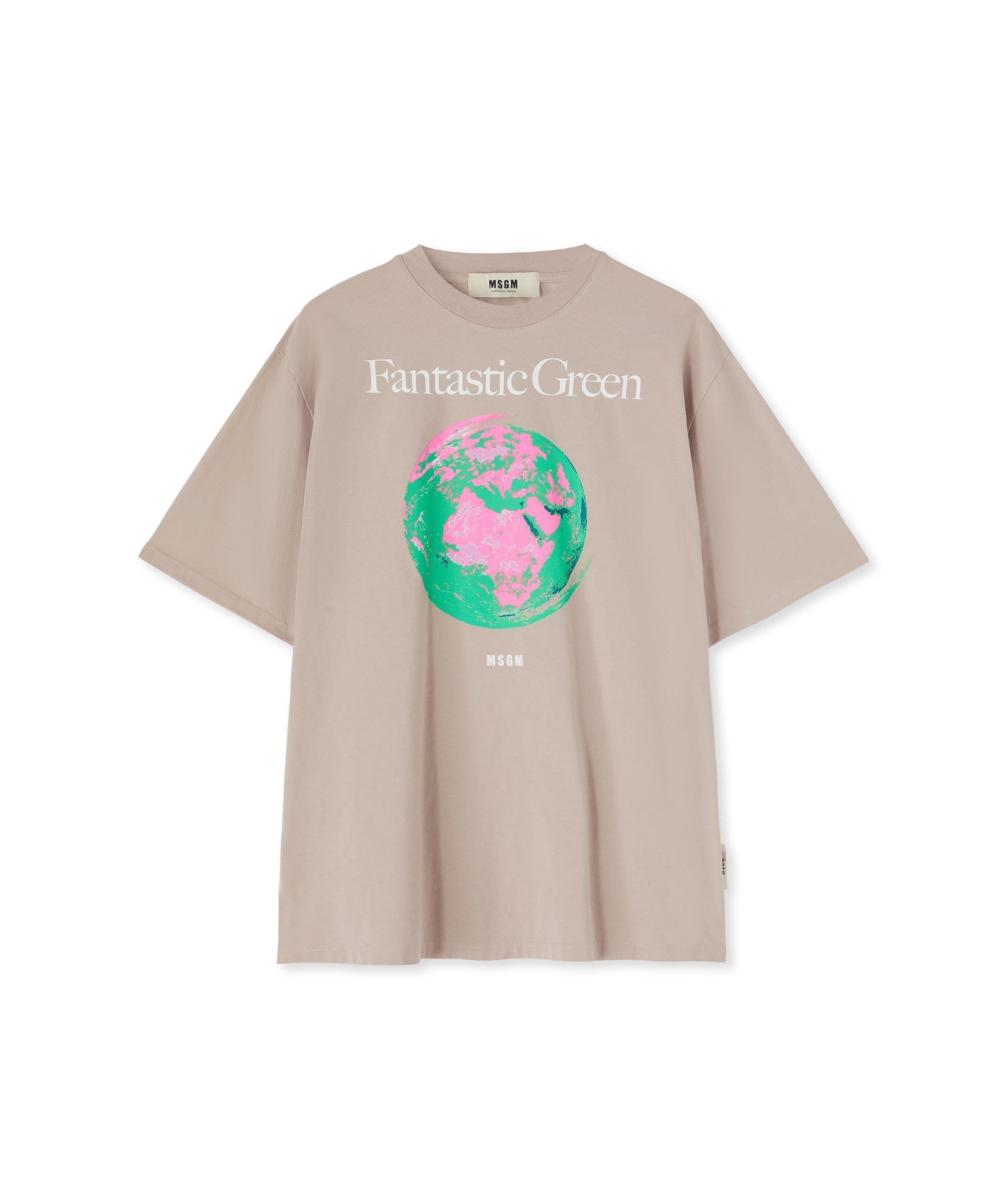 Organic cotton crewneck t-shirt from the MSGM Fantastic Green Capsule - 2