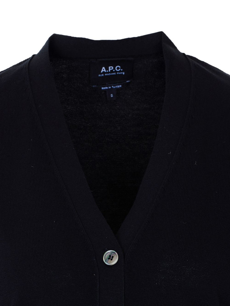embroidered-logo cardigan 4