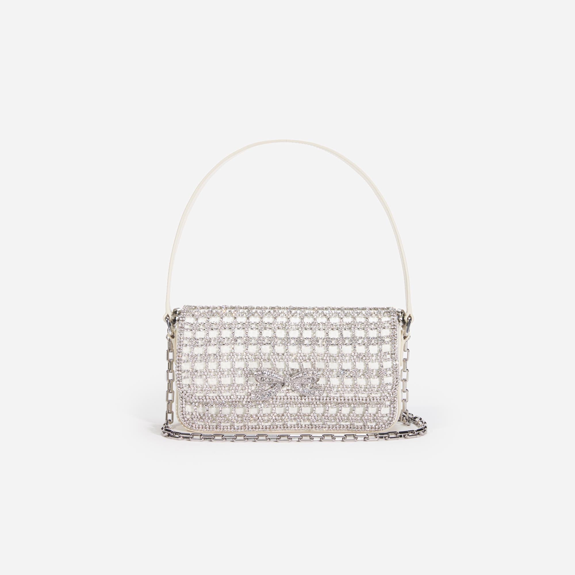 Champagne Crystal Baguette Bag - 4