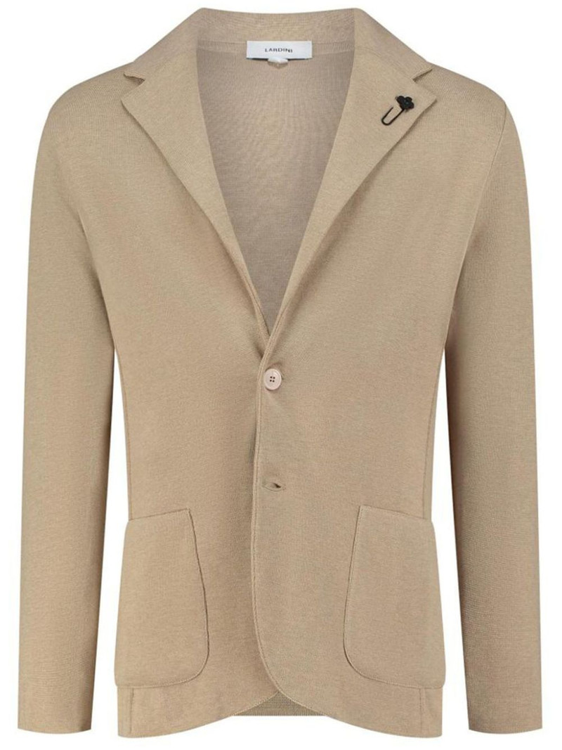 brooch-detail single-breasted blazer 1