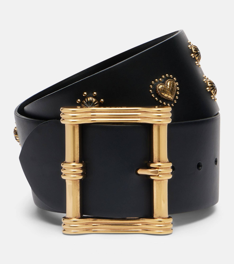 Embellished leather belt 1