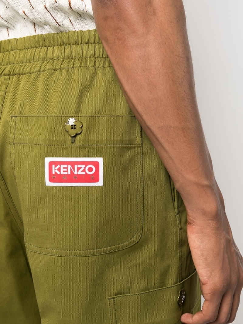 logo-patch cargo jogging trousers - 5