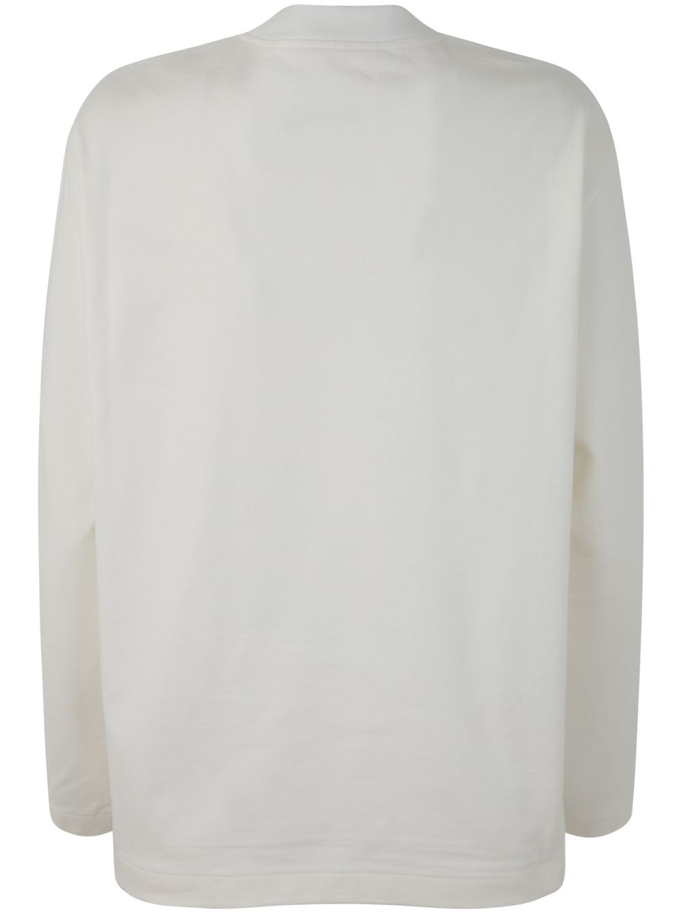 CREW NECK LONG SLEEVES T-SHIRT WITH RIBBED COLLAR AND PRINTED LOGO ON THE FRONT - 2