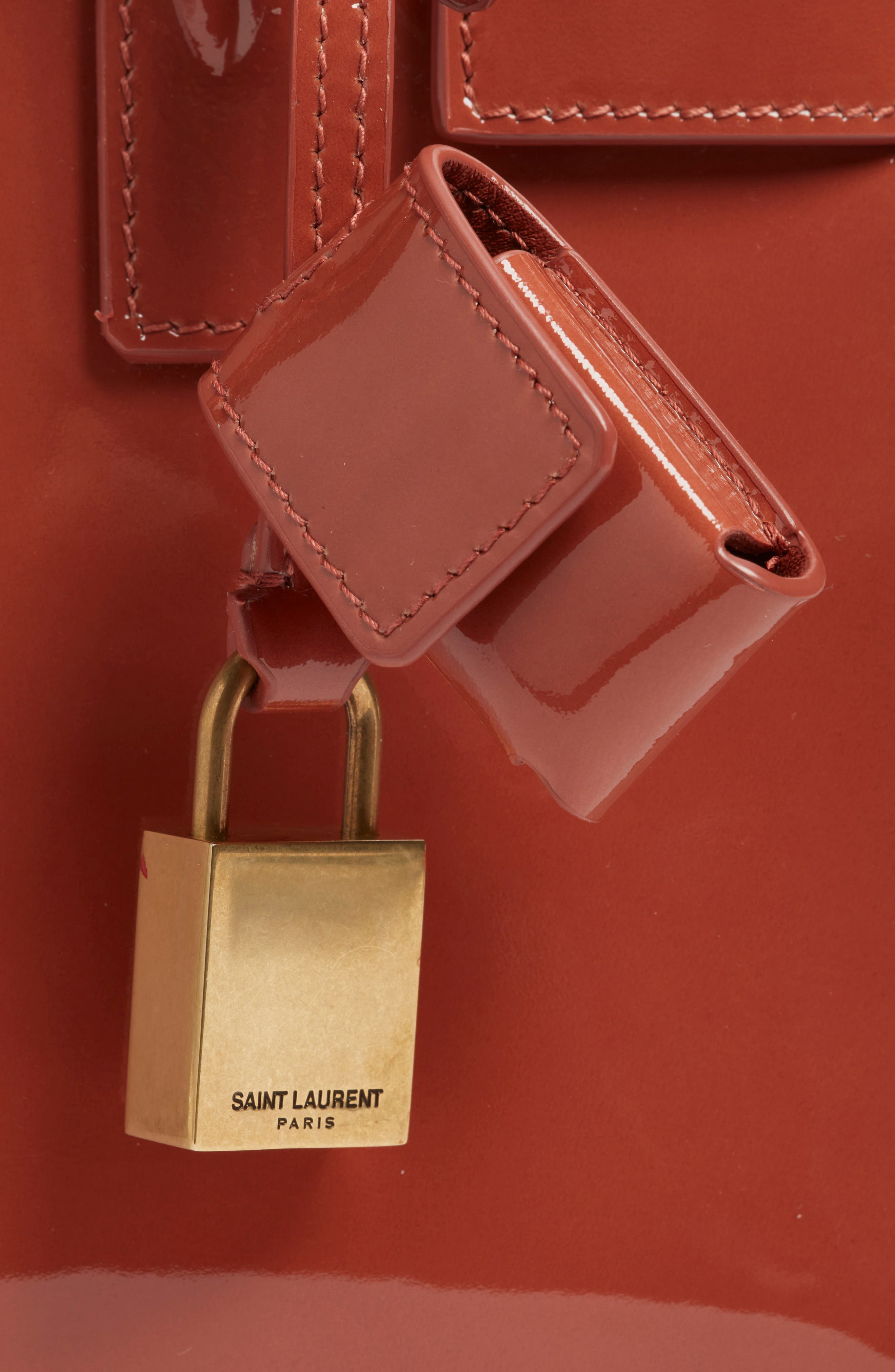Saint Laurent Nano Sac de Jour Patent Leather Handbag in Mild Rose at Nordstrom - 8
