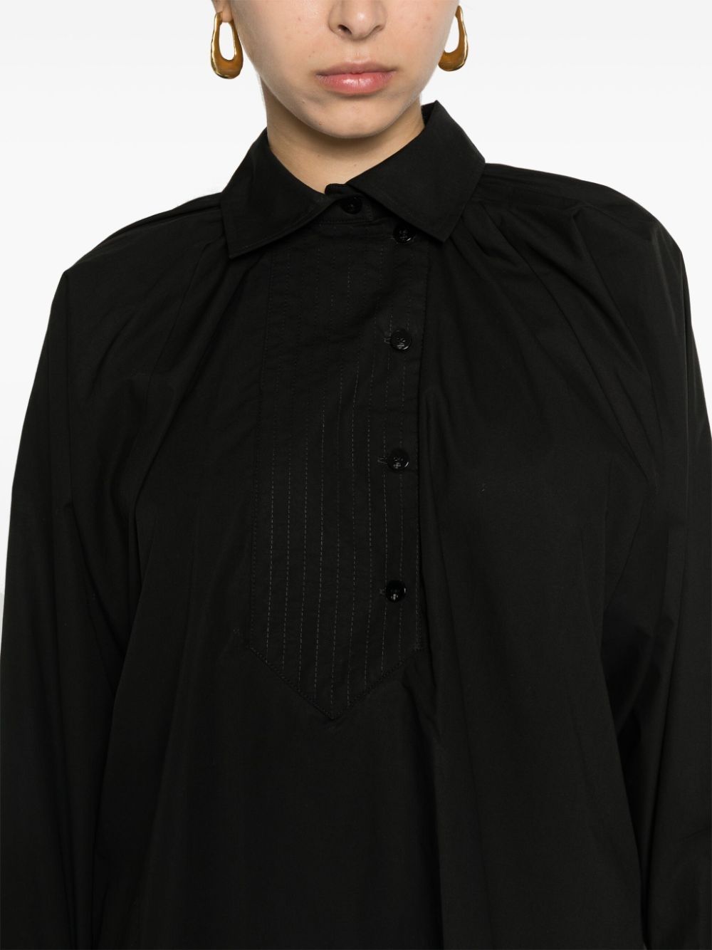 batwing-sleeve poplin shirt - 5