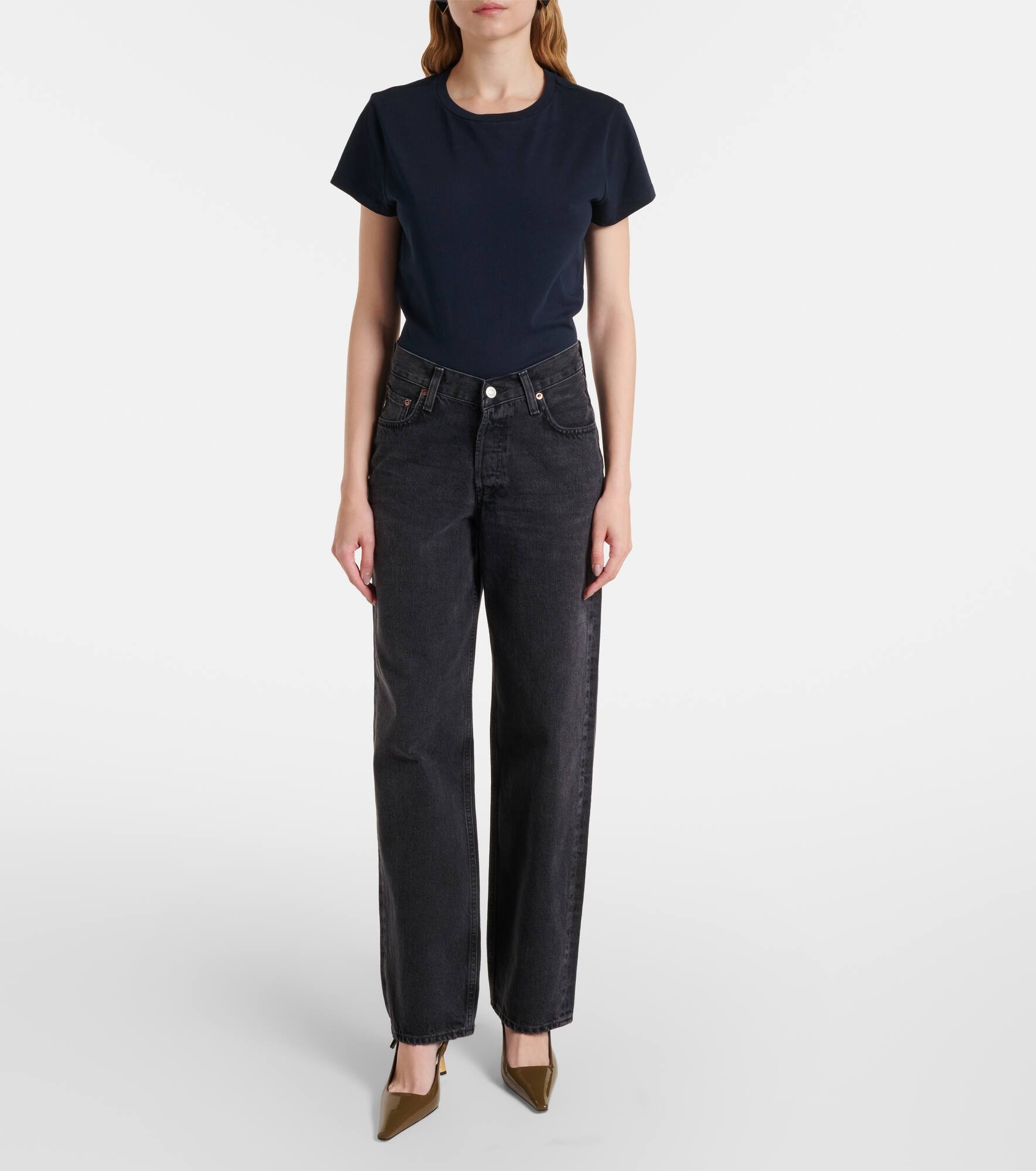 V-Waist Baggy high-rise wide-leg jeans - 7
