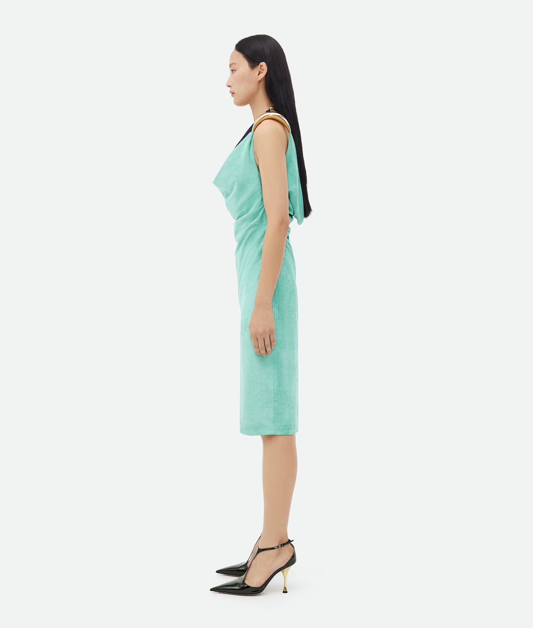 【送料&関税込】Bottega Veneta Fluid Satin Dress Bottega Veneta - Fluid Dress in Cream Bottega Veneta