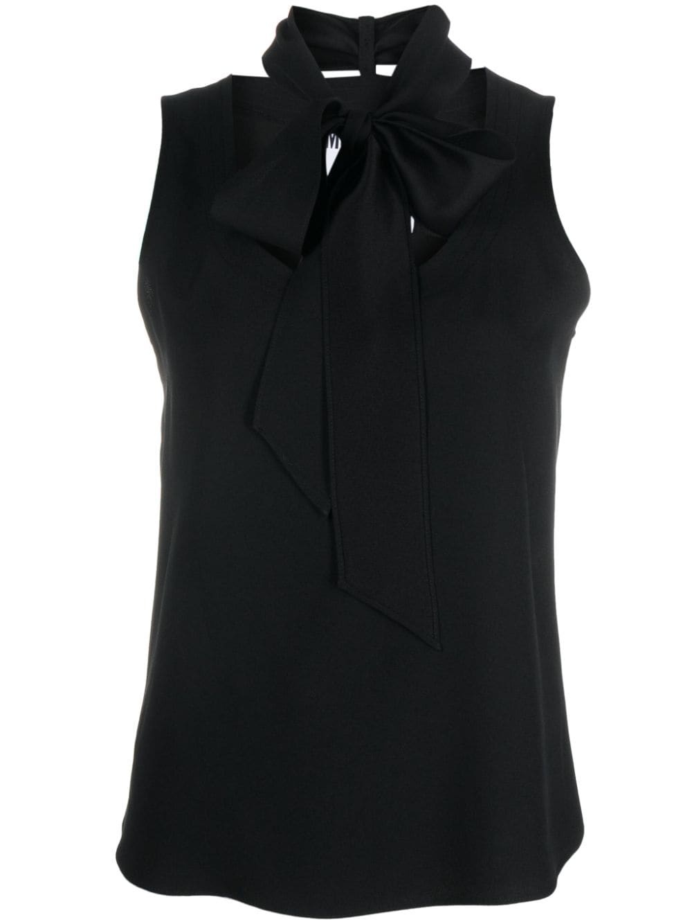 bow-detail sleeveless blouse - 1