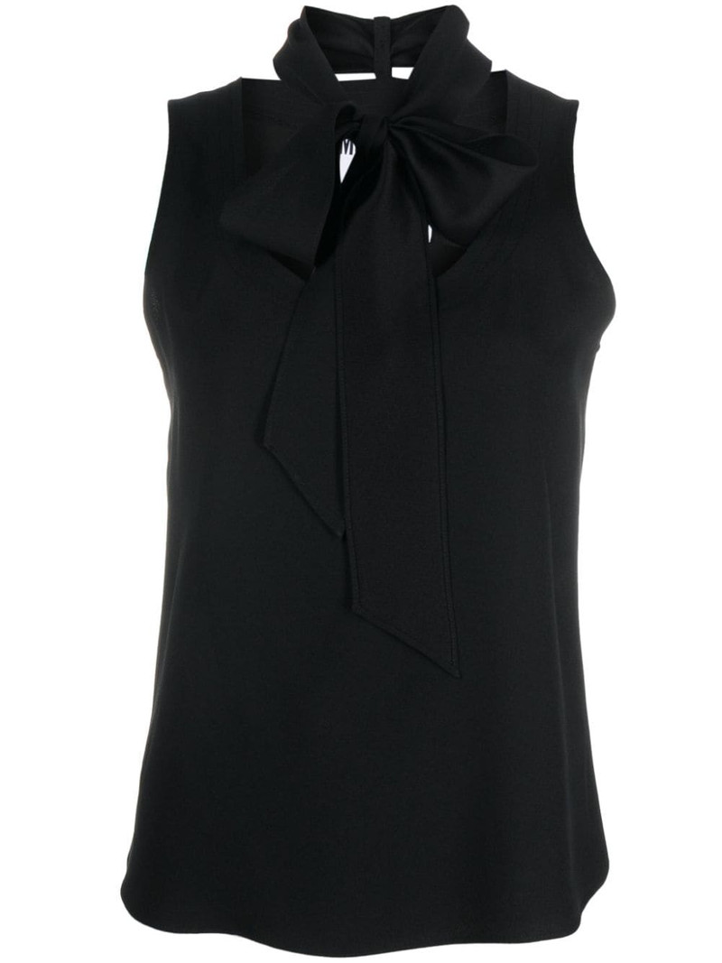 bow-detail sleeveless blouse 1