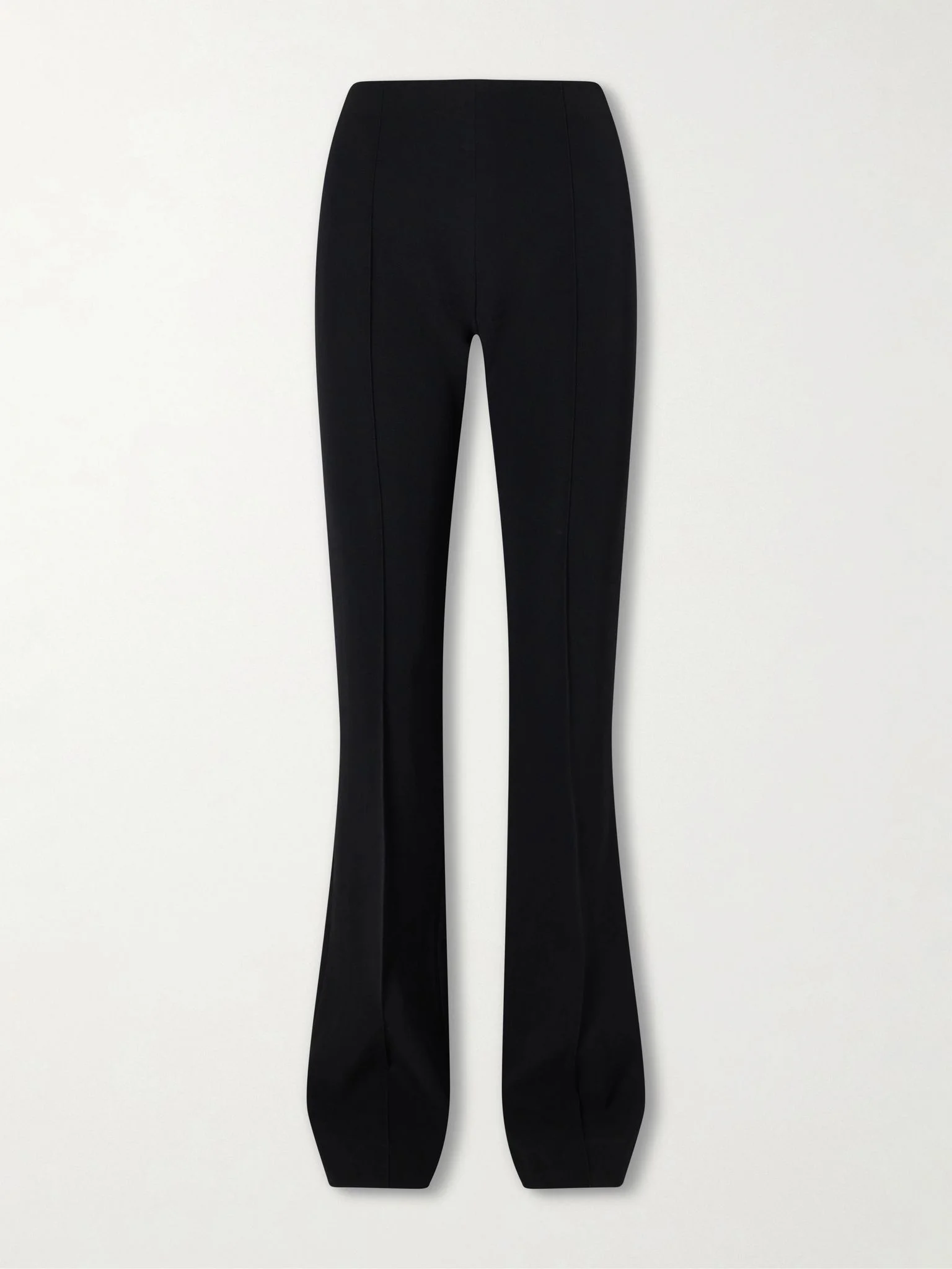 Fabien wool-blend crepe straight-leg pants Black - 1