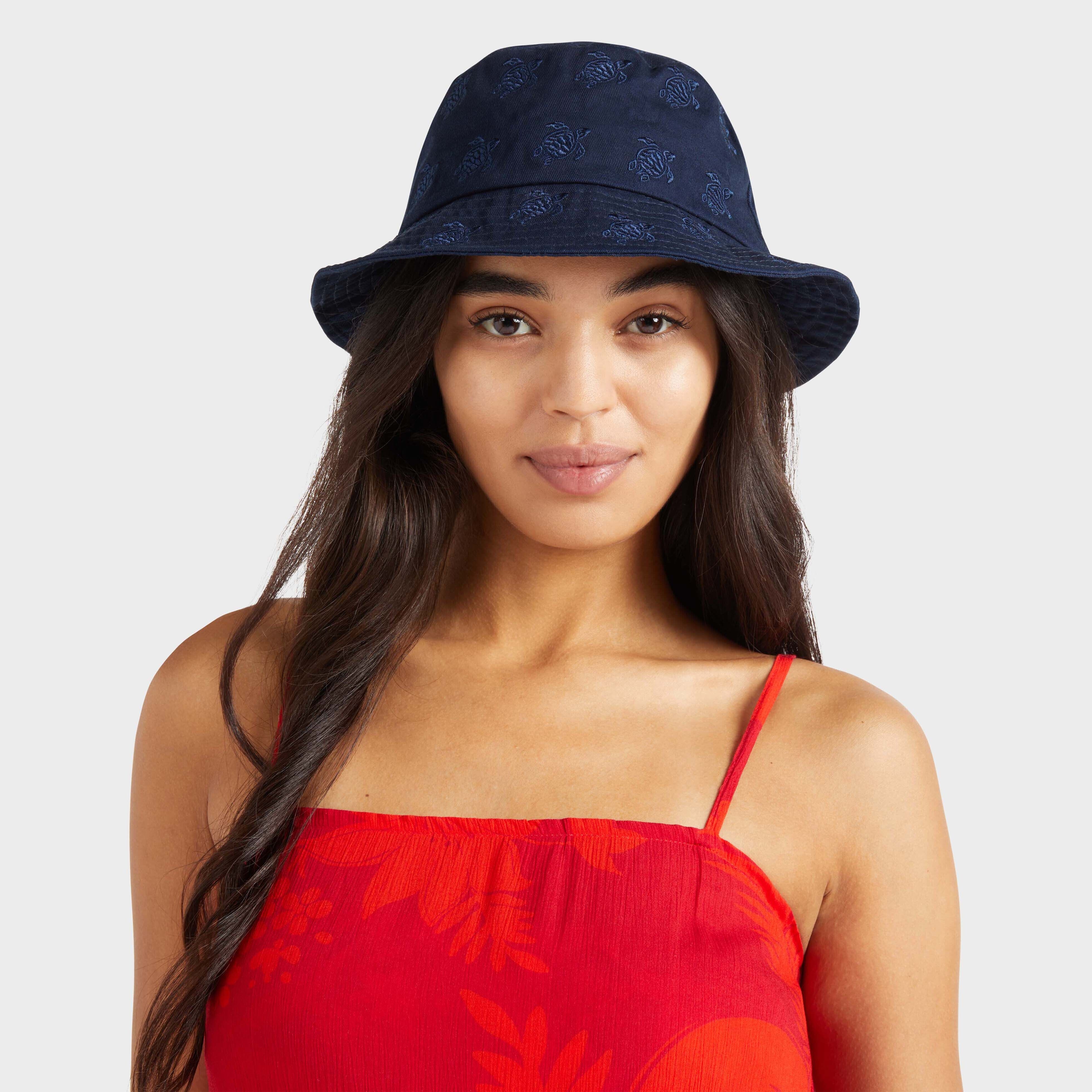 Embroidered Bucket Hat Turtles All Over - 3