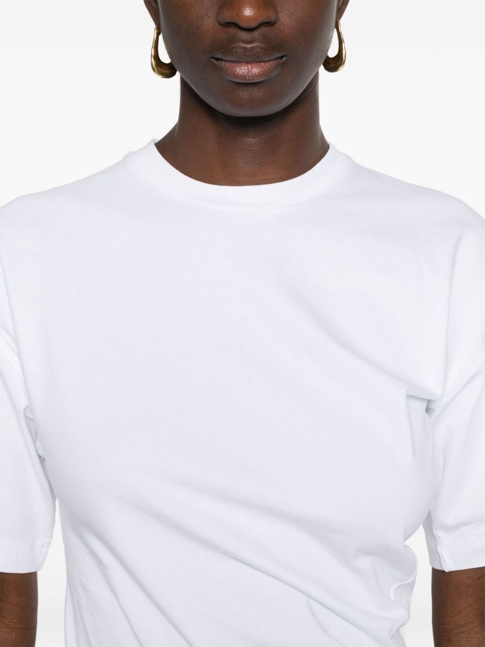 asymmetric organic cotton T-shirt - 5