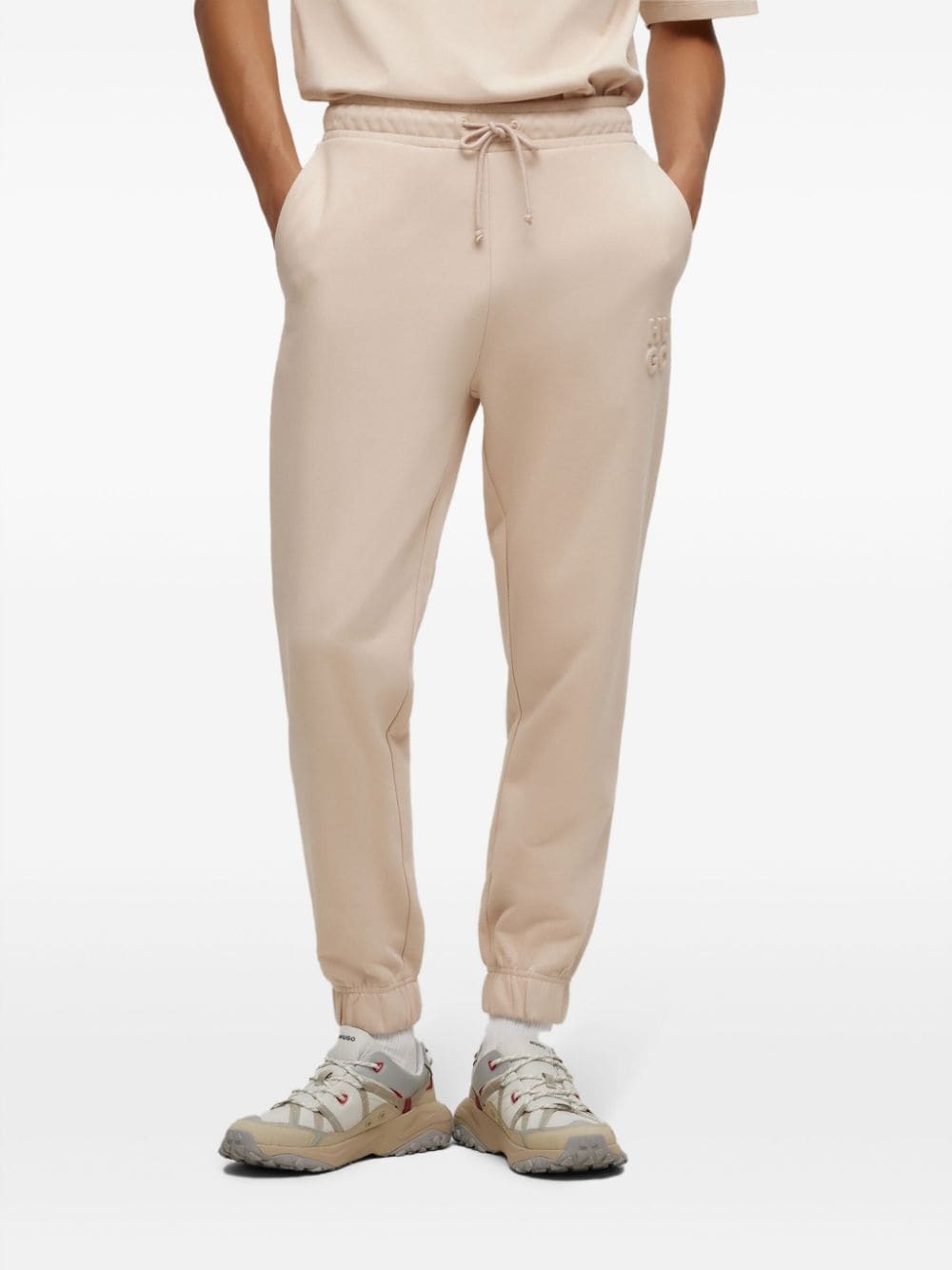 logo-embossed track pants - 3