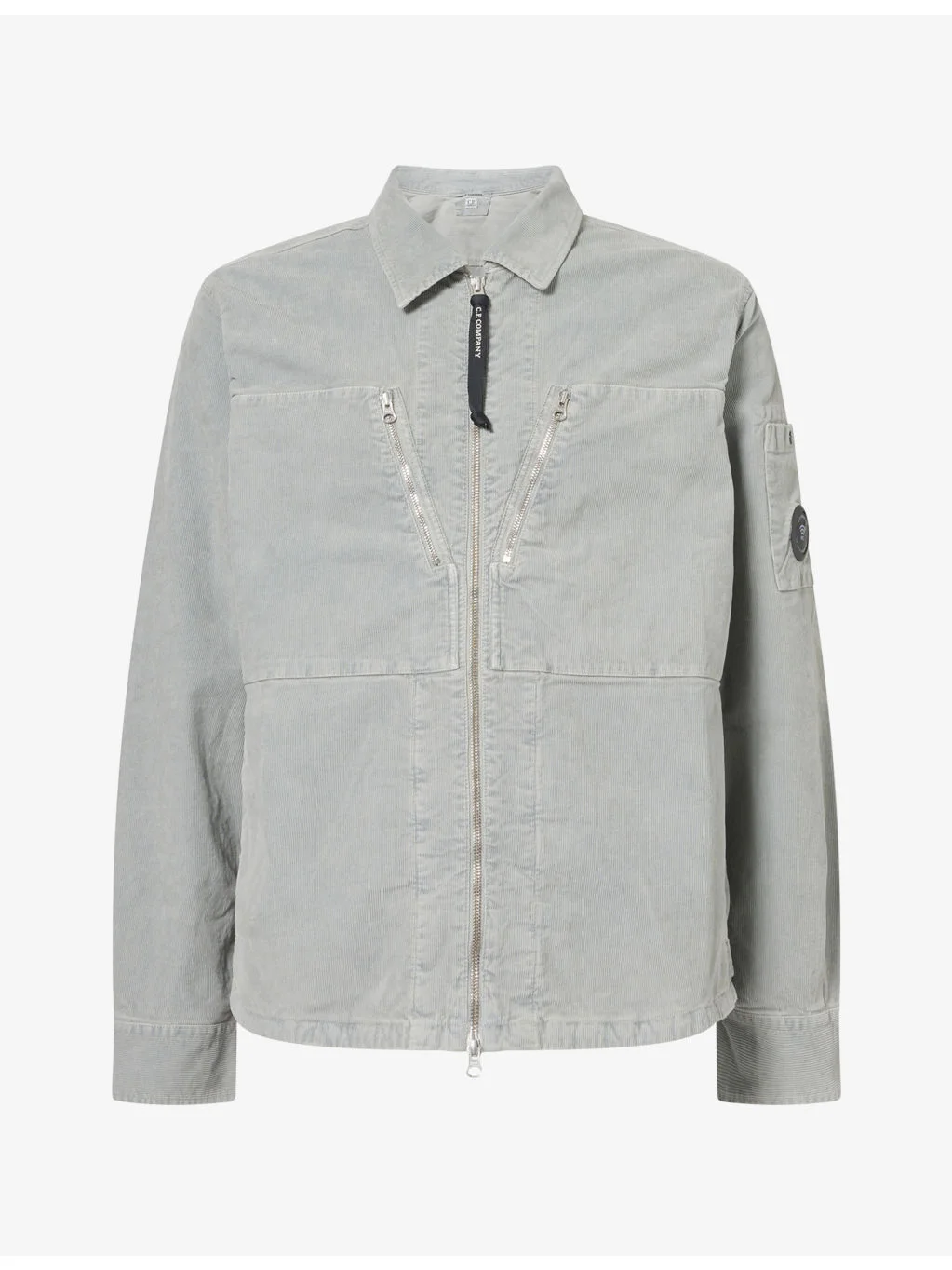 Corduroy Lens Zipped Stretch-Cotton Jacket - 1
