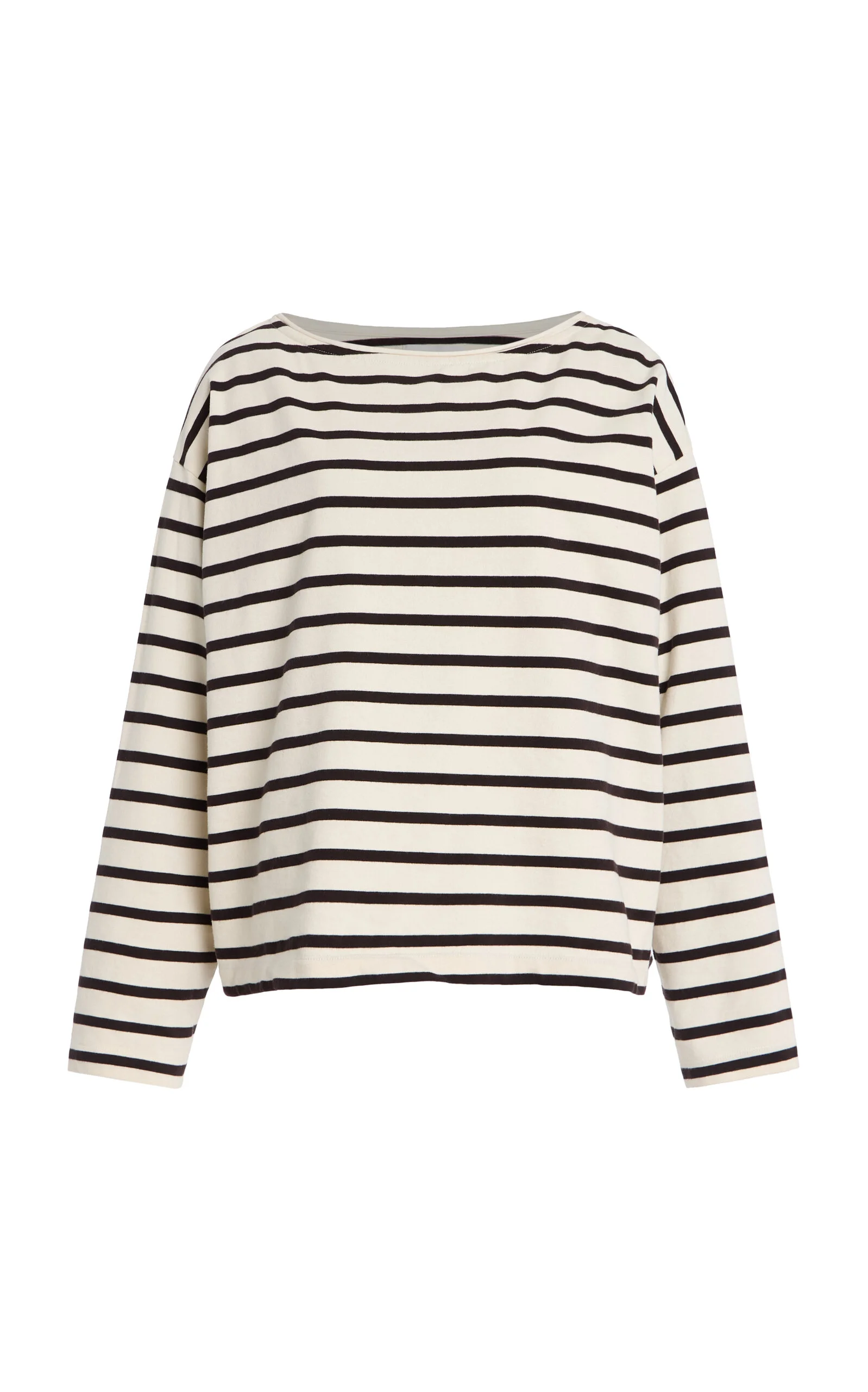 Striped Cotton-Jersey T-Shirt brown - 1