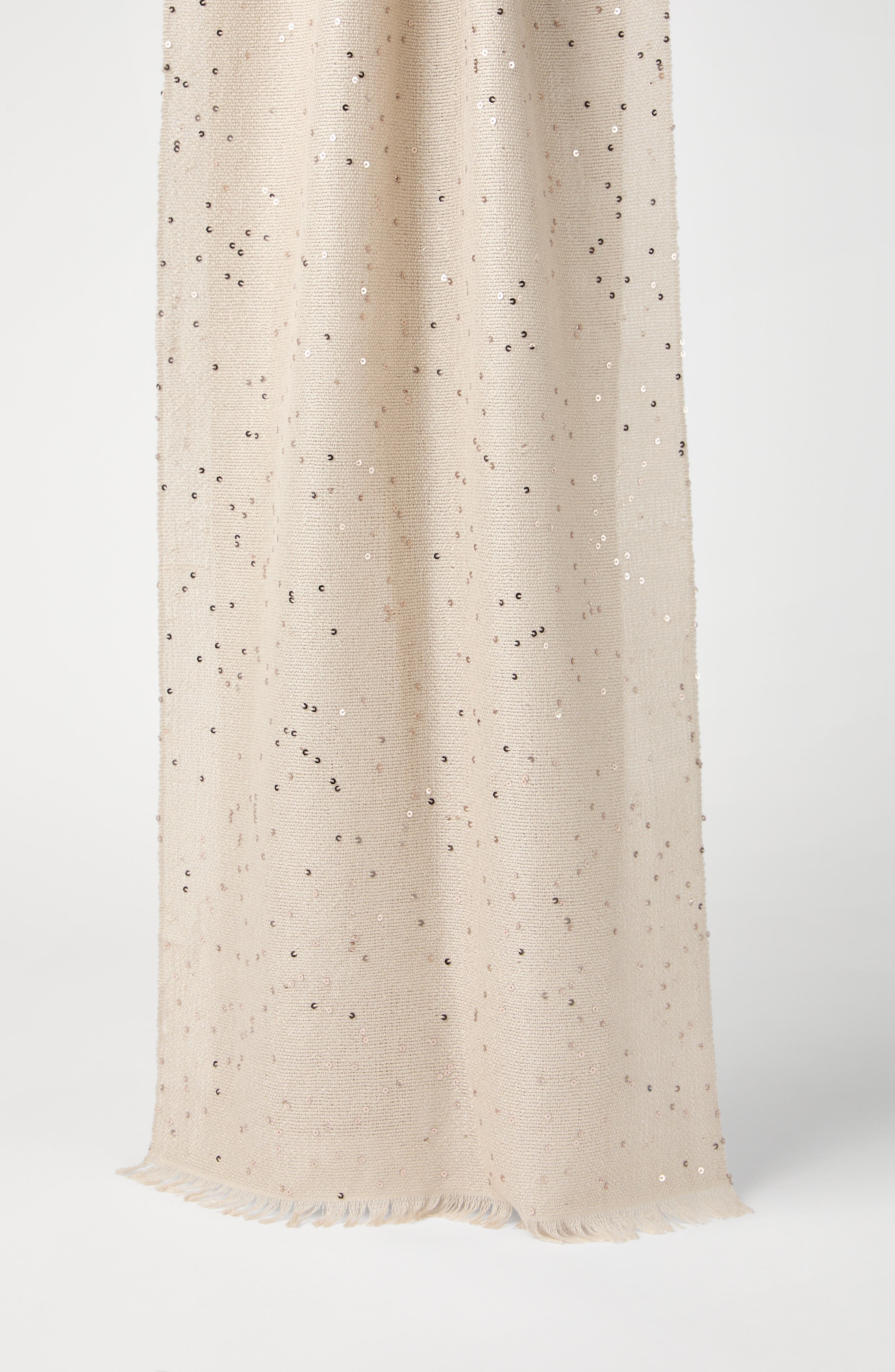 Brunello Cucinelli Cashmere and silk Diamond yarn scarf in Beige Silk at Nordstrom - 2