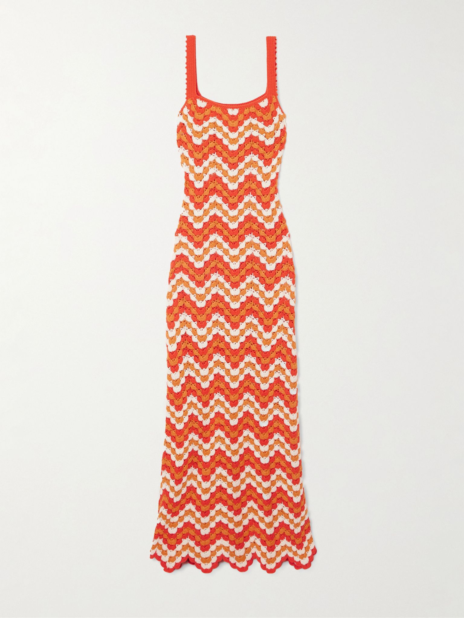 Marea crocheted cotton maxi dress Orange - 1
