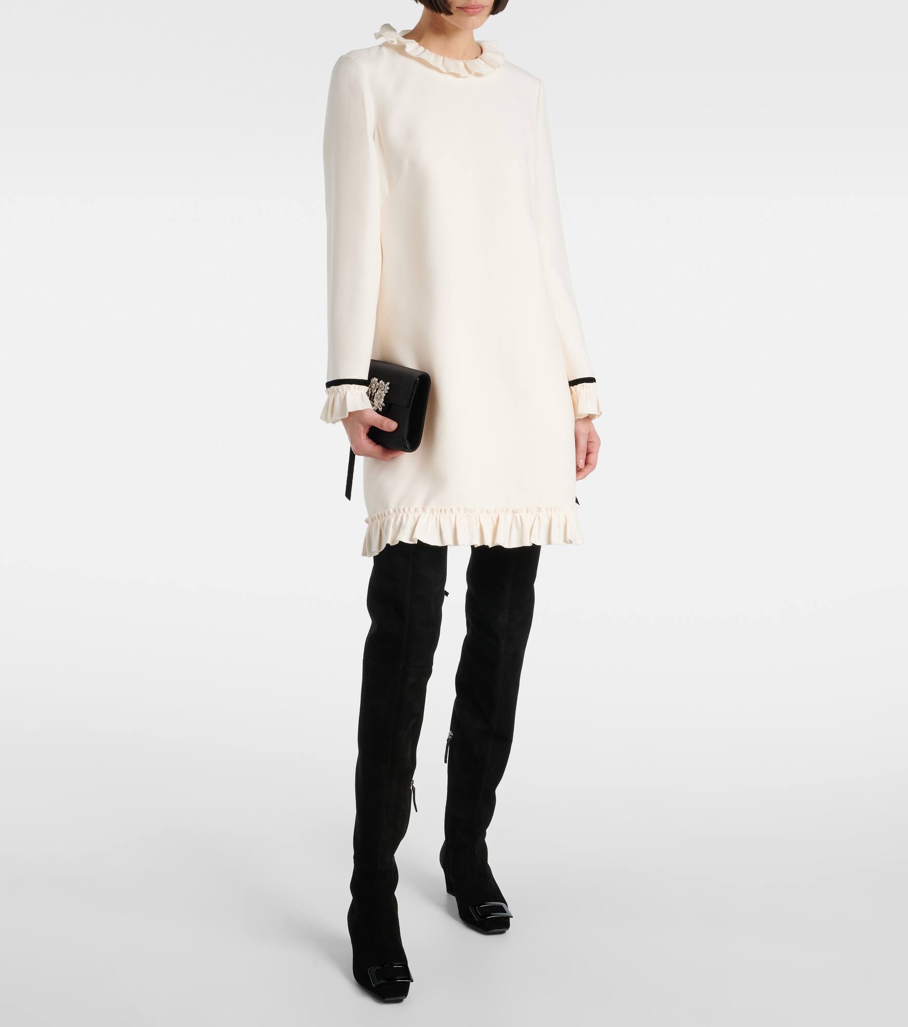 Belle Vivier 45 suede over-the-knee boots - 3