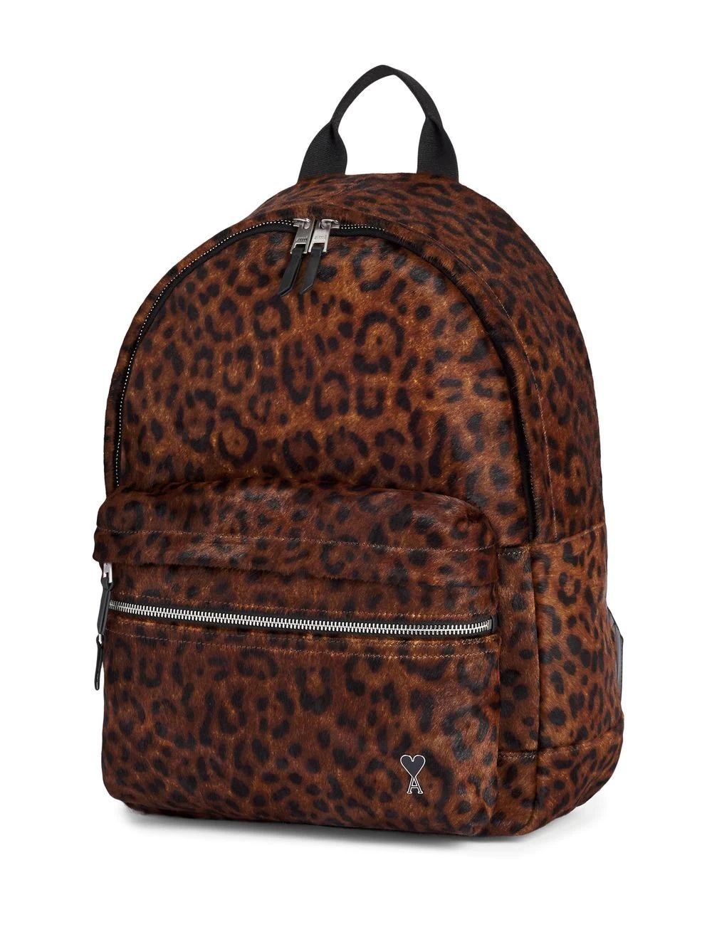 leopard-print zipped backpack - 4