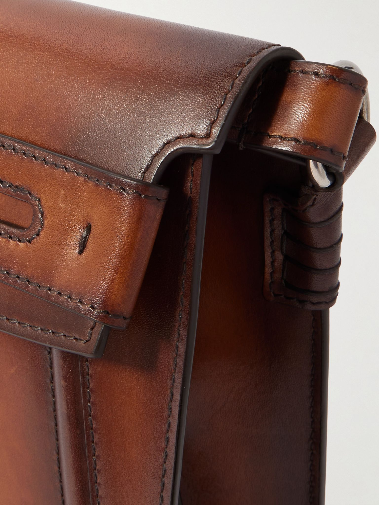 Andy Venezia Leather Phone Pouch Brown - 4