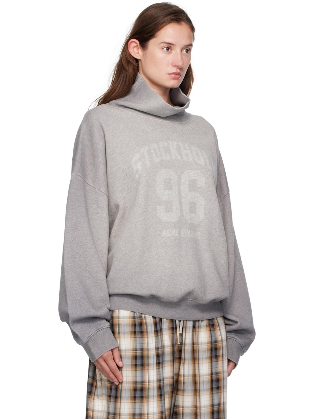 Gray High-Neck Turtleneck - 2