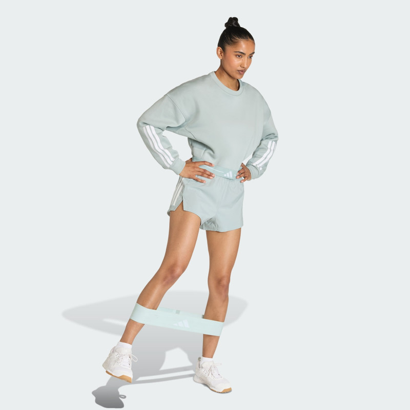 Hyperglam 3-Stripes Cropped Crewneck Sweatshirt 4