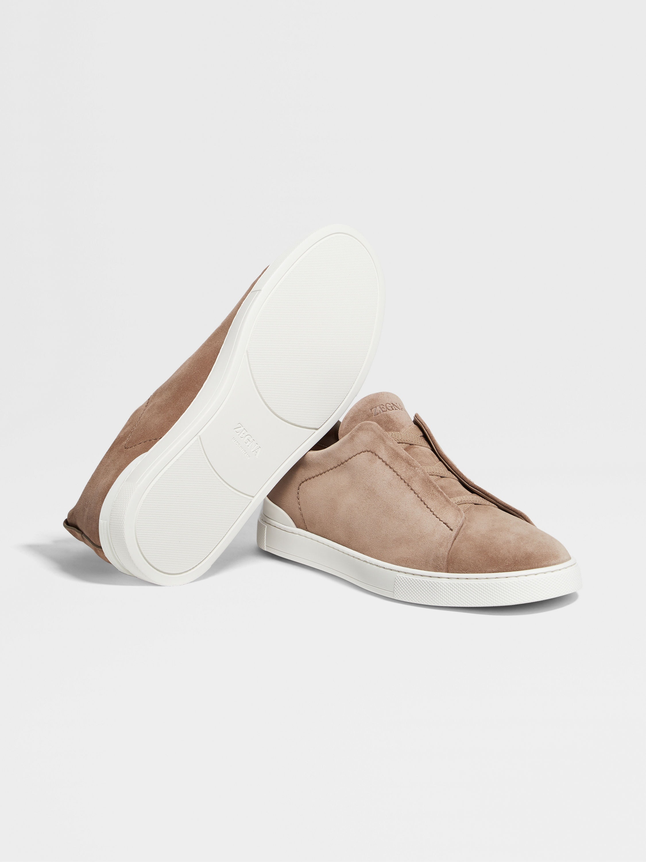 BEIGE SUEDE TRIPLE STITCH™ SNEAKERS - 5