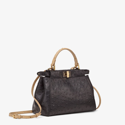 FENDI Black ostrich leather bag outlook