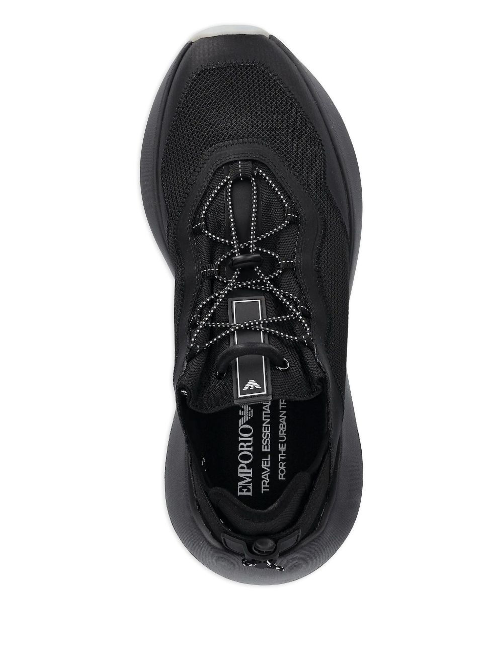 mesh-panelled lace-up sneakers - 3