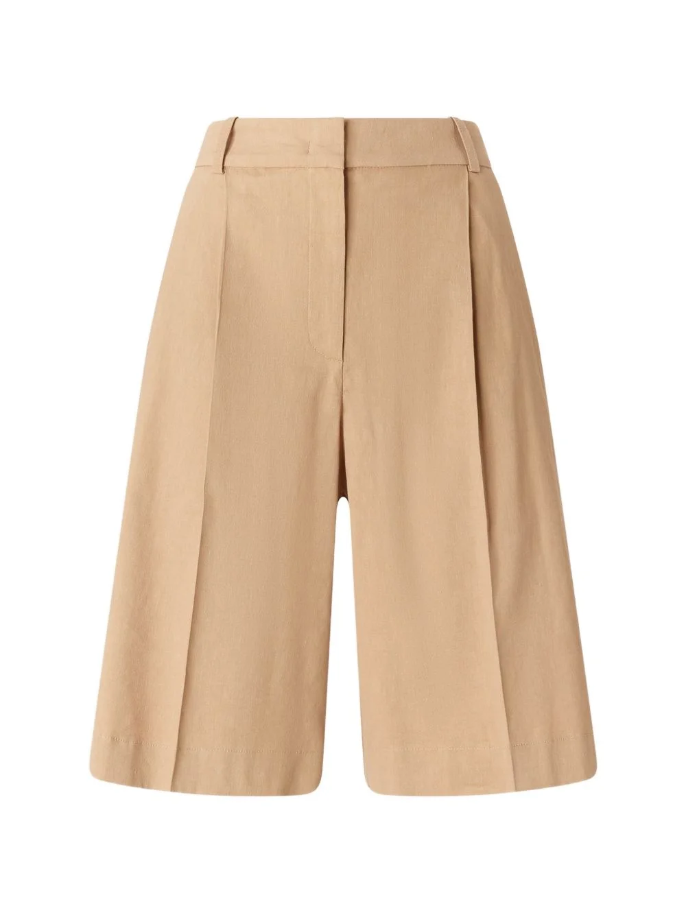 pleated linen shorts - 1