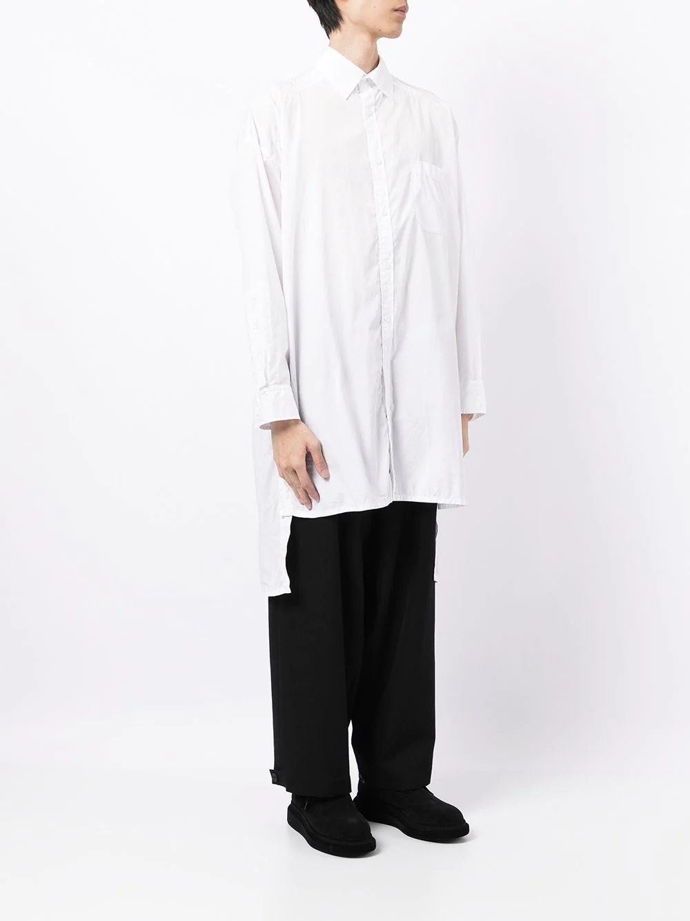 long-length crease-effect shirt - 3