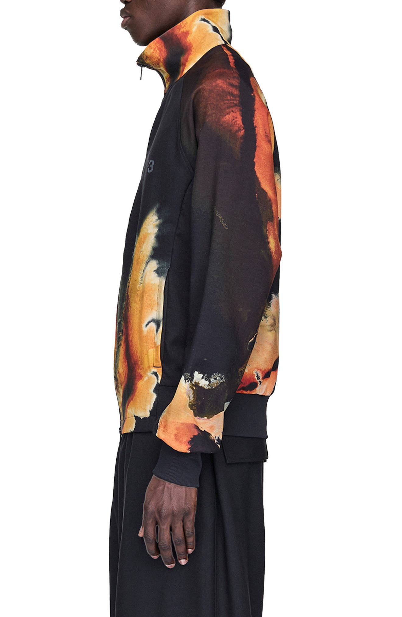 Y-3 Allover Print 3-Stripes Track Jacket in Black/Multicolor at Nordstrom - 3