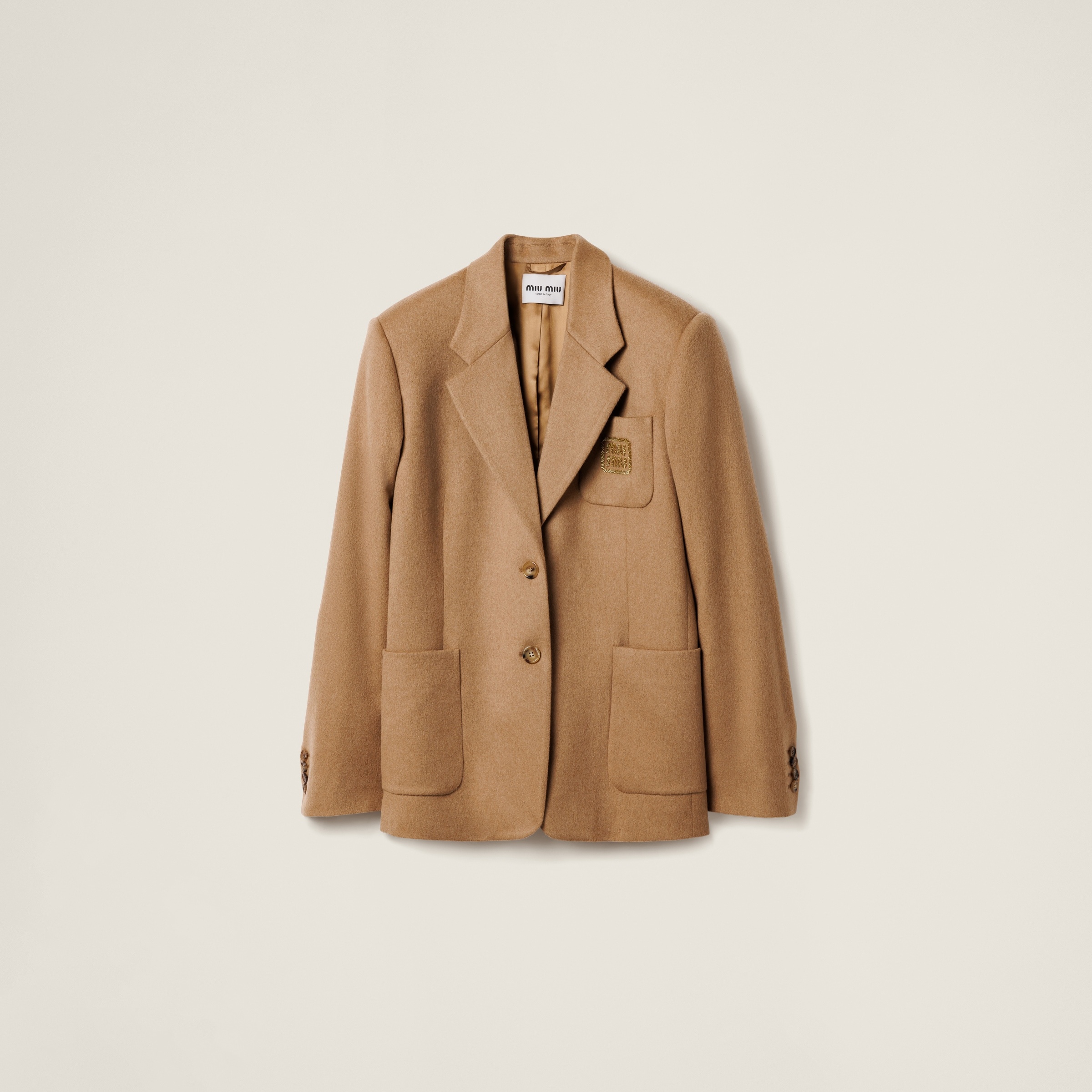 Single-breasted camel-hair jacket - 1